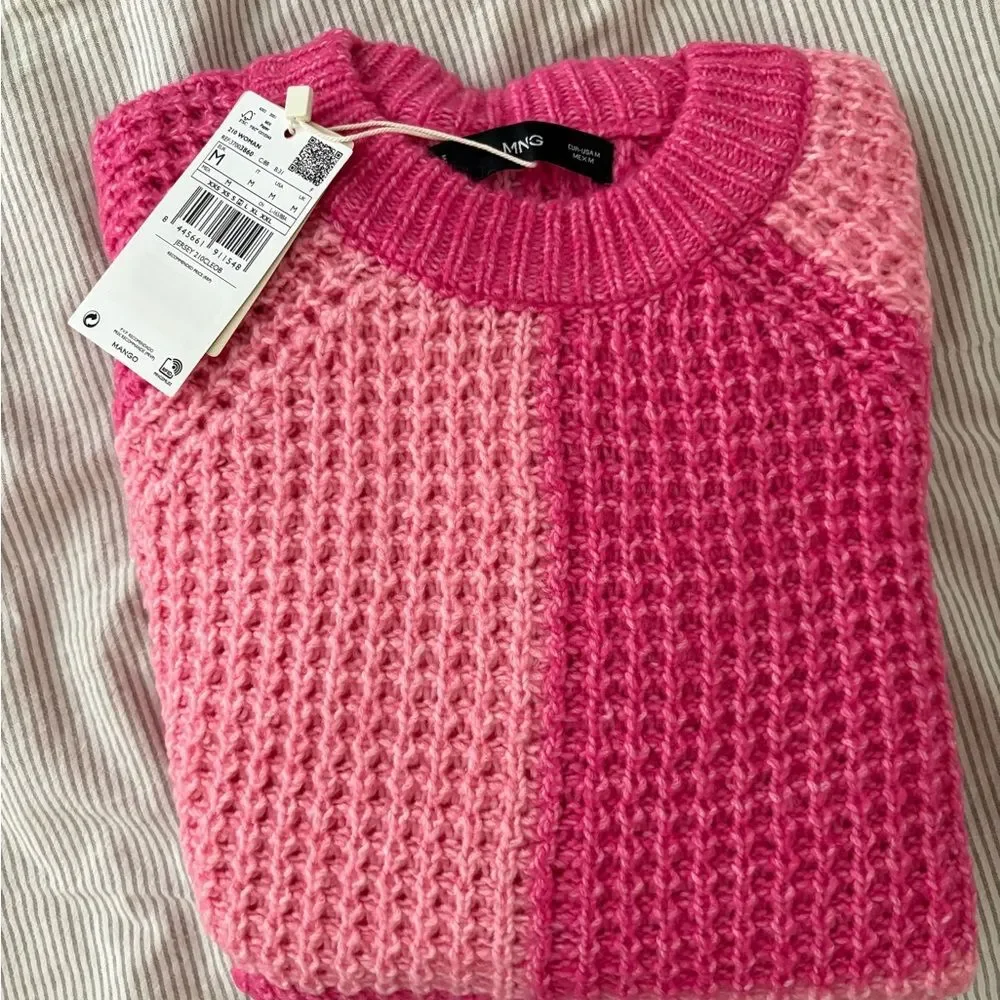 Mango Knit Pink Sweater size M - Picture 1 of 3
